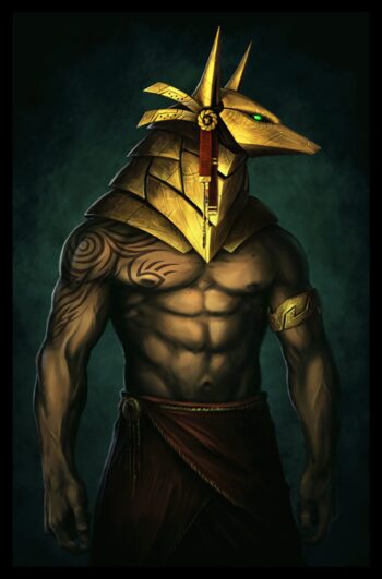 Anubis The Egyptian God Of Death - Hand Painted Oil Paintings On Canvas