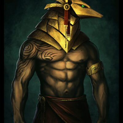 Anubis The Egyptian God Of Death - Hand Painted Oil Paintings On Canvas