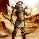 Horus At The Pyramids - Hand Painted Oil Paintings On Canvas
