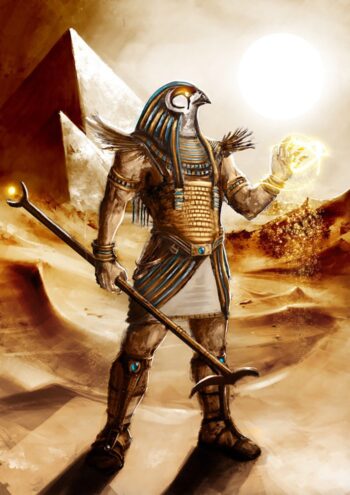 Horus At The Pyramids - Hand Painted Oil Paintings On Canvas