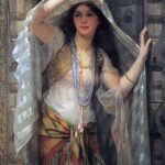 Beautiful Arabian Girl – Hand Painted Oil Painting On Canvas