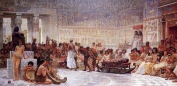 Ancient Egyptian Concert - Hand Painted Oil Painting On Canvas