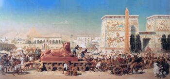 Ancient Egypt Moving Away - Hand Painted Oil Paintings On Canvas