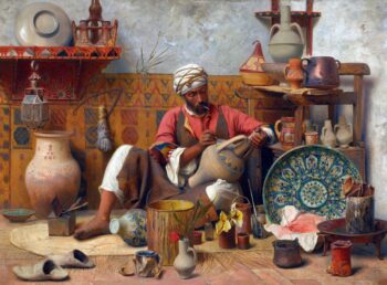 Pottery And Ceramic Maker And Decorator - Hand Painted Oil Paintings On Canvas
