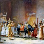 The Procession Of Bull Apis - Hand Painted Oil Painting On Canvas