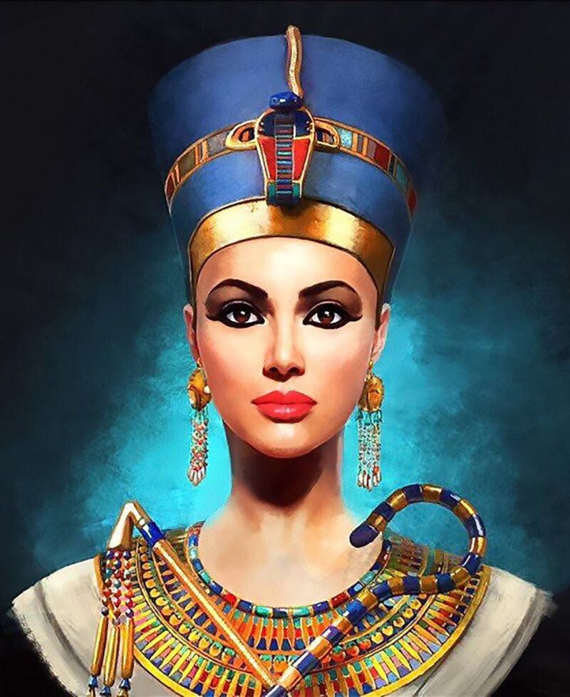 Nefertiti The Beautiful Queen - Hand Painted Oil Paintings On Canvas
