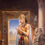 Cleopatra The Egyptian Princess - Hand Painted Oil Painting On Canvas