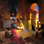 Collecting Roses – Hand Painted Oil Painting On Canvas