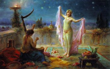 Arabian Nights With The Music - Hand Painted Oil Paintings On Canvas