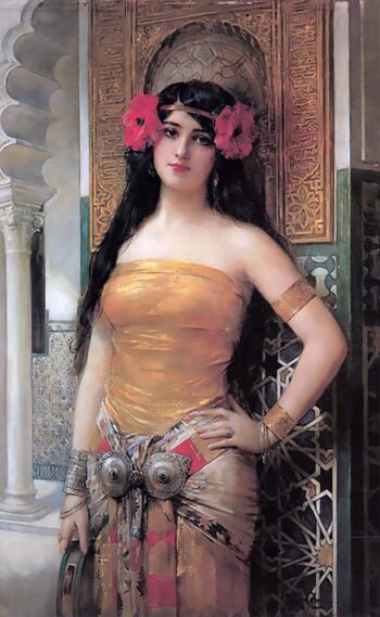 The Arabian Beauty - Hand Painted Oil Painting On Canvas