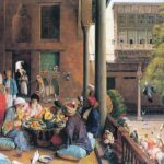 Old Arab Banquet - Hand Painted Oil Painting On Canvas