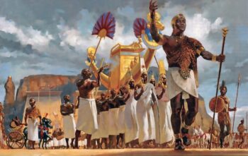 Egyptian King Cortege - Hand Painted Oil Painting On Canvas