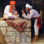 The Chess Game - Oil Painting On Canvas