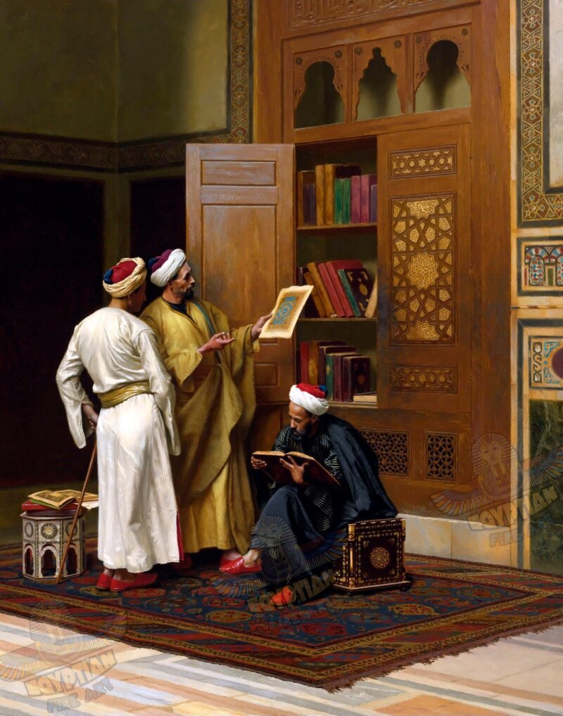 Islamic Scholars Of Al-Azhar University in Cairo - Hand Painted Oil Paintings On Canvas