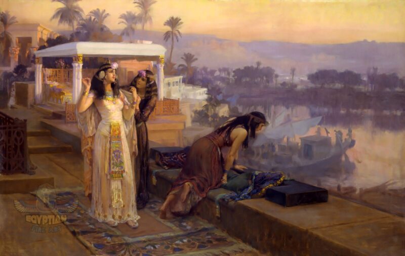 Cleopatra At Philae Temple Terrace - Hand Painted Oil Painting On Canvas