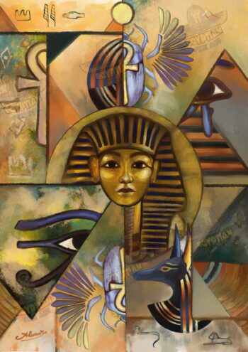 Original Painting - Ancient Egypt Abstract - Hand Painted Oil Painting On Canvas