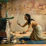 The Egyptian Cat Obsequies - Hand Painted Oil Painting On Canvas