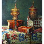 Books Still Life Painting - Arabic Still Life - Realistic Still Life - Hand Painted Oil Painting On Canvas