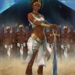 Queen Tiye - The Powerful Black Egyptian Queen - Hand Painted Oil Painting On Canvas