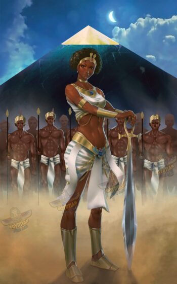 Queen Tiye - The Powerful Black Egyptian Queen - Hand Painted Oil Painting On Canvas