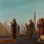 Hand Painted Artwork - Evening Prayer in Cairo Egypt - Hand Painted Oil Painting On Canvas